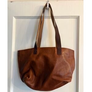 KIKO Leather Perfect Tote Bag Brown